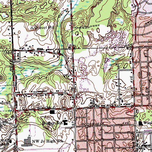Topographic Map of Resurrection Power Church, MI