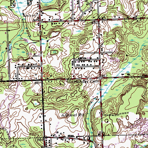 Topographic Map of Calvary Apostolic Church, MI