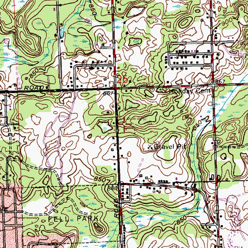 Topographic Map of Maranatha Original Church of God, MI