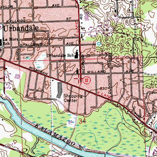 Topographic Map of Fundamental Baptist Church, MI