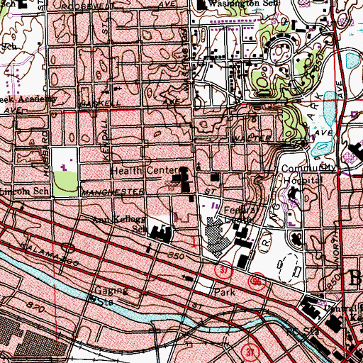 Topographic Map of Fieldstone Center, MI