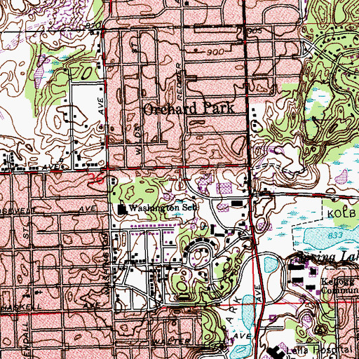 Topographic Map of Heartland Health Care Center, MI