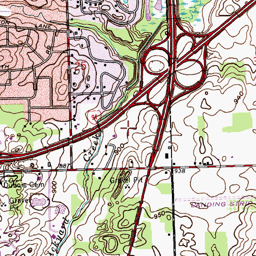 Topographic Map of Lakeview Square Mall, MI