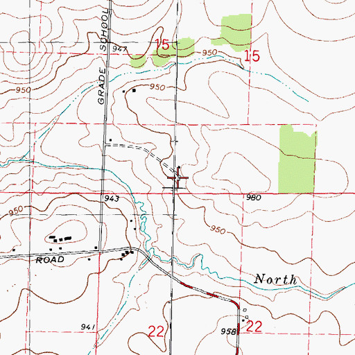 Topographic Map of Kinnikinnick Farms, IL