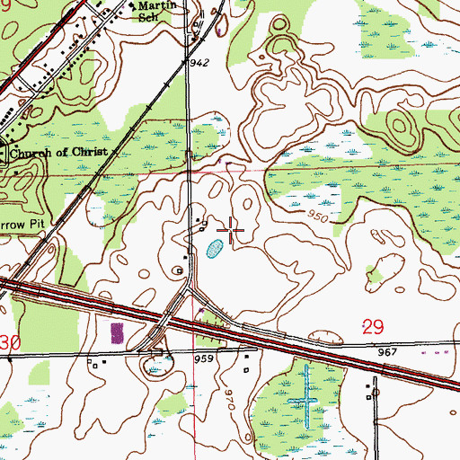 Topographic Map of Cedar Creek Golf Course, MI