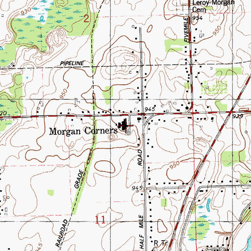 Topographic Map of Sonoma Elementary School, MI
