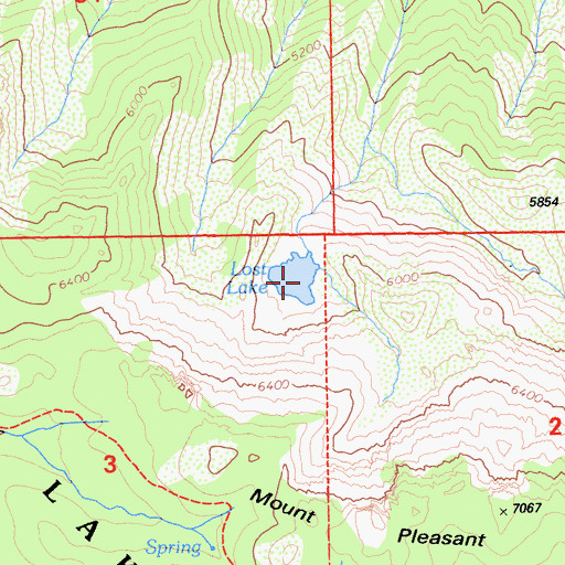 Topographic Map of Lost Lake, CA