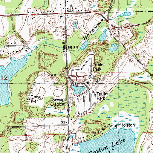 Topographic Map of Hickory Hills Village Mobile Home Park, MI