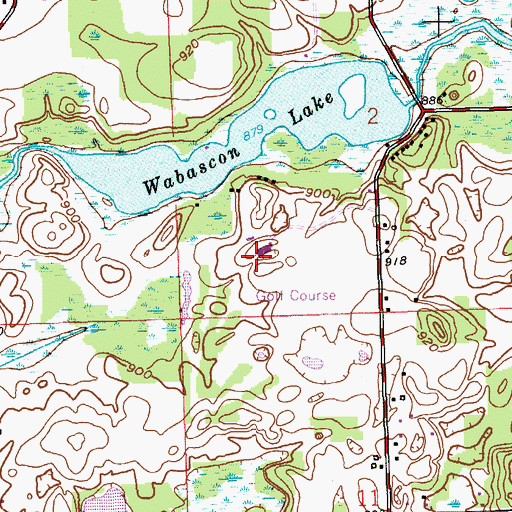 Topographic Map of Bedford Valley Golf Course, MI