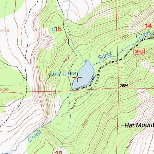 Topographic Map of Lost Lake, CA