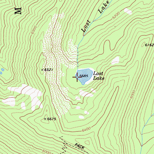 Topographic Map of Lost Lake, CA