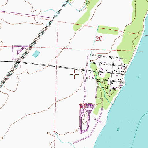 Topographic Map of Dickerson City Census Designated Place, FL