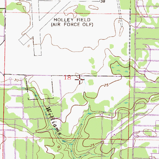Topographic Map of Navarre Census Designated Place, FL