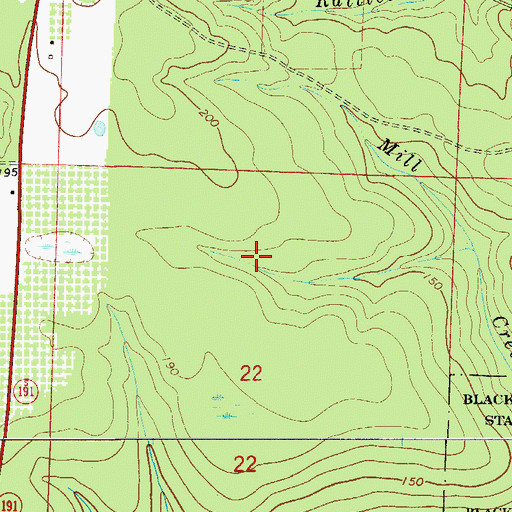 Topographic Map of Springhill Census Designated Place, FL