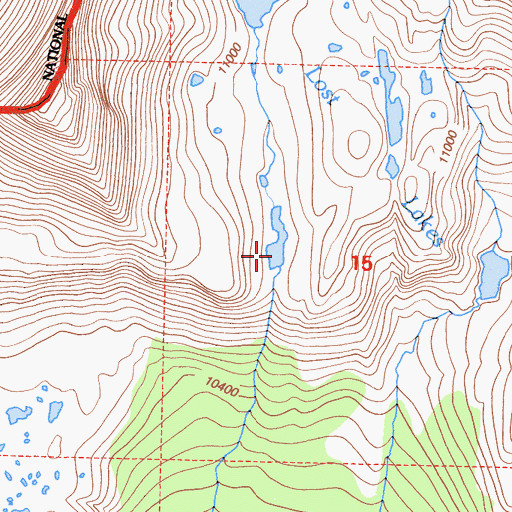 Topographic Map of Lost Lakes, CA