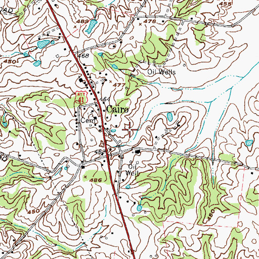 Topographic Map of Cairo Census Designated Place, KY