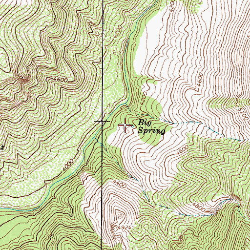 Topographic Map of Big Spring, AZ