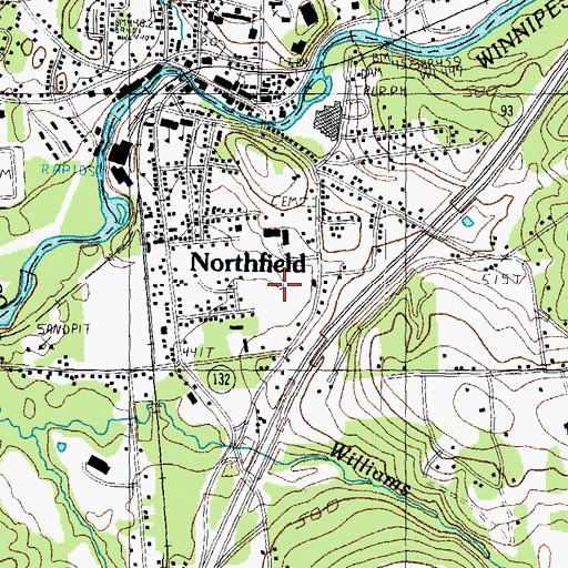 Topographic Map of Northfield Census Designated Place, NH