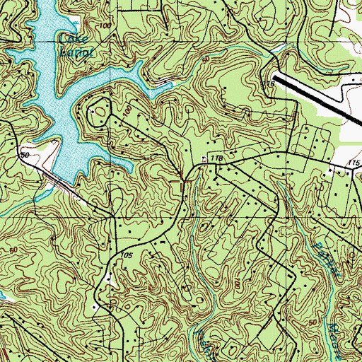 Topographic Map of Chesapeake Ranch Estates Census Designated Place, MD