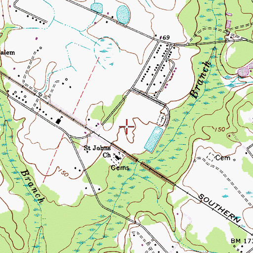 Topographic Map of Hopkins Census Designated Place, SC