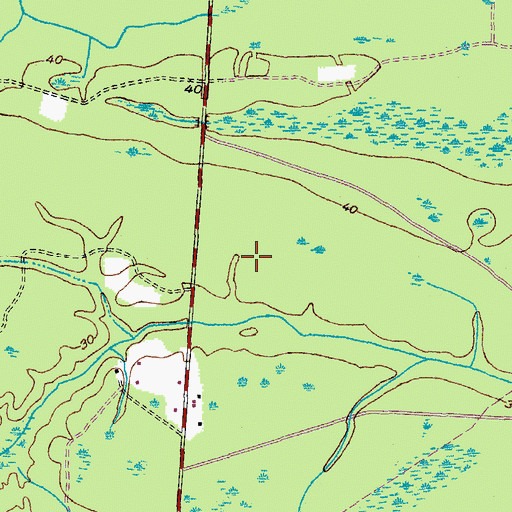 Topographic Map of Huger Census Designated Place, SC