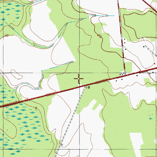 Topographic Map of Jacksonboro Census Designated Place, SC