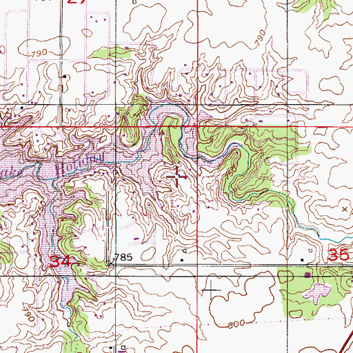 Topographic Map of Lake Holiday Census Designated Place, IN