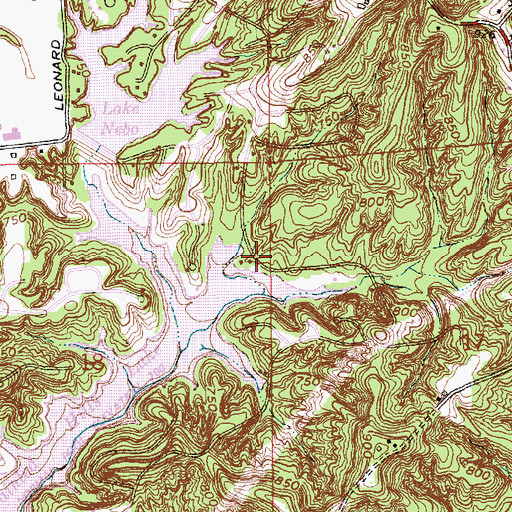 Topographic Map of Painted Hills, IN