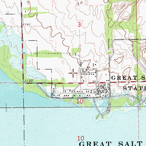 Topographic Map of Nescatunga Census Designated Place, OK