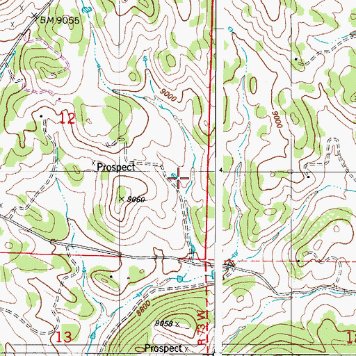 Topographic Map of Guffey Census Designated Place, CO