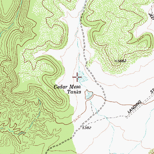 Topographic Map of Cedar Mesa Tanks, AZ