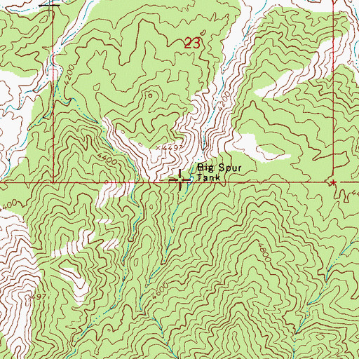 Topographic Map of Big Spur Tank, AZ