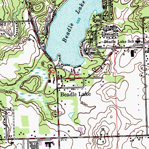 Topographic Map of Beadle Station (historical), MI