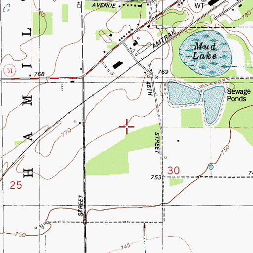Topographic Map of Union United Church of Christ, MI