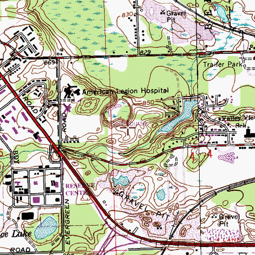 Topographic Map of Springbrook Golf Course, MI