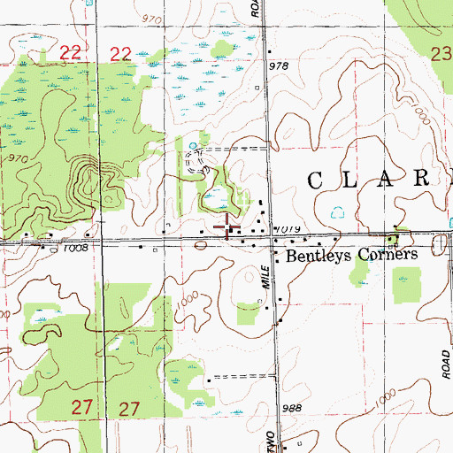 Topographic Map of Saint Joe Baptist Church, MI