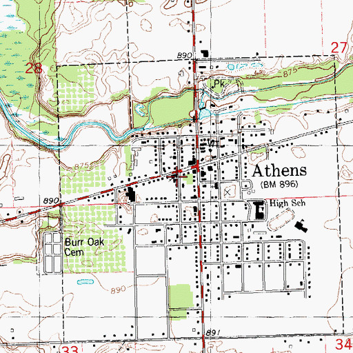 Topographic Map of Congregational Church, MI