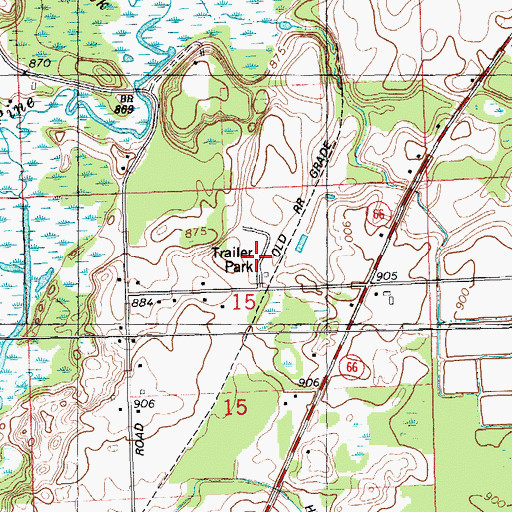 Topographic Map of Birchwood Estates Mobile Home Park, MI