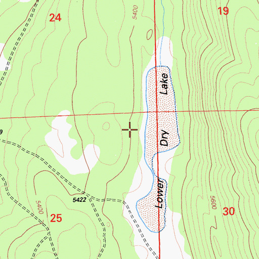 Topographic Map of Lower Dry Lake, CA