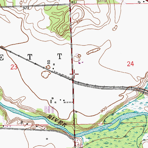 Topographic Map of Wheatfield Post Office (historical), MI