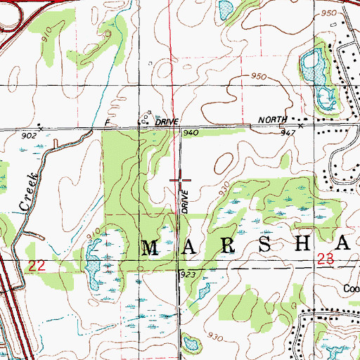Topographic Map of Christ Lutheran Church, MI