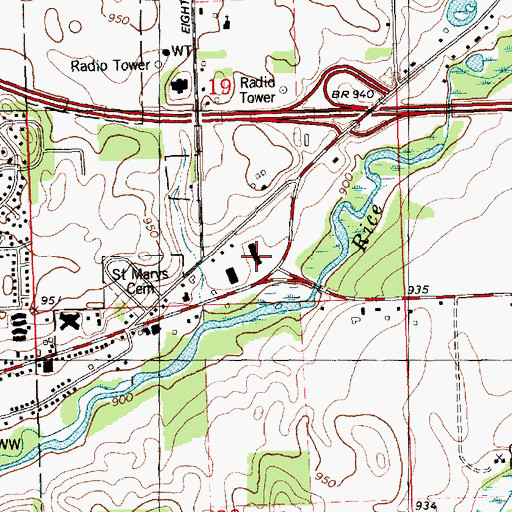 Topographic Map of Advantage Health Clinic, MI