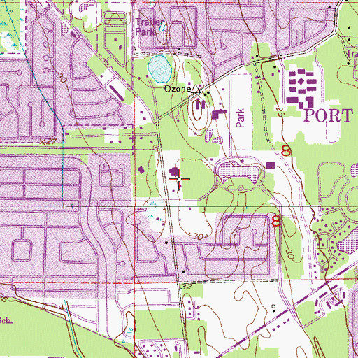 Topographic Map of Our Lady of Hope Catholic Church, FL