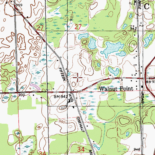 Topographic Map of Medalist Golf Club, MI