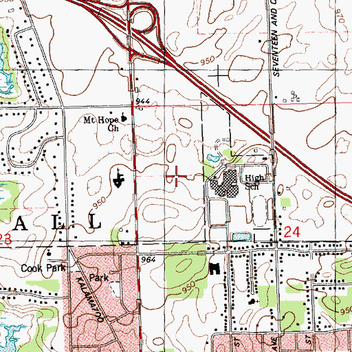 Topographic Map of Walters Elementary School, MI