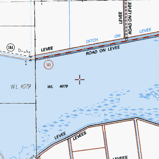Topographic Map of Lower Klamath Lake, CA