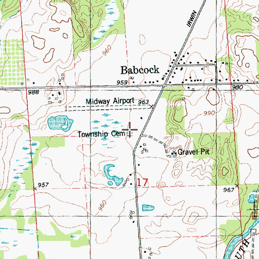 Topographic Map of Albion Township Cemetery, MI