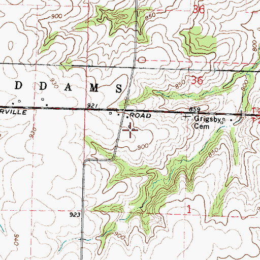 Topographic Map of Holmestead Farms, IL
