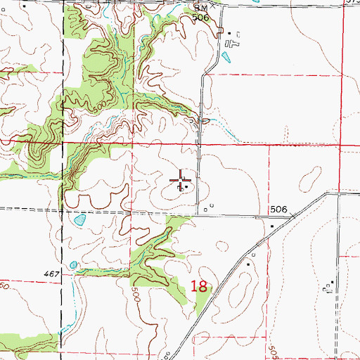 Topographic Map of Rolling Lawns Farms, IL