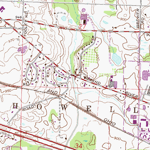 Topographic Map of Prince of Peace Lutheran Church, MI